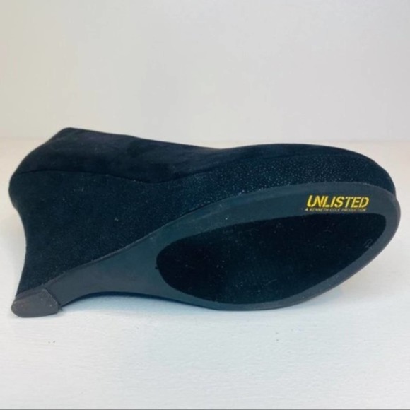 Unlisted Kenneth Cole Black Wedge Sparkle Shoes - Picture 8 of 10